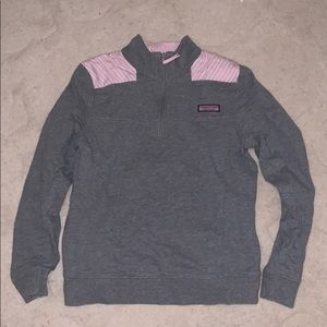 VINEYARD VINES shepshirt grey pink and white
